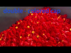 두 가지 색상 주사형 모자